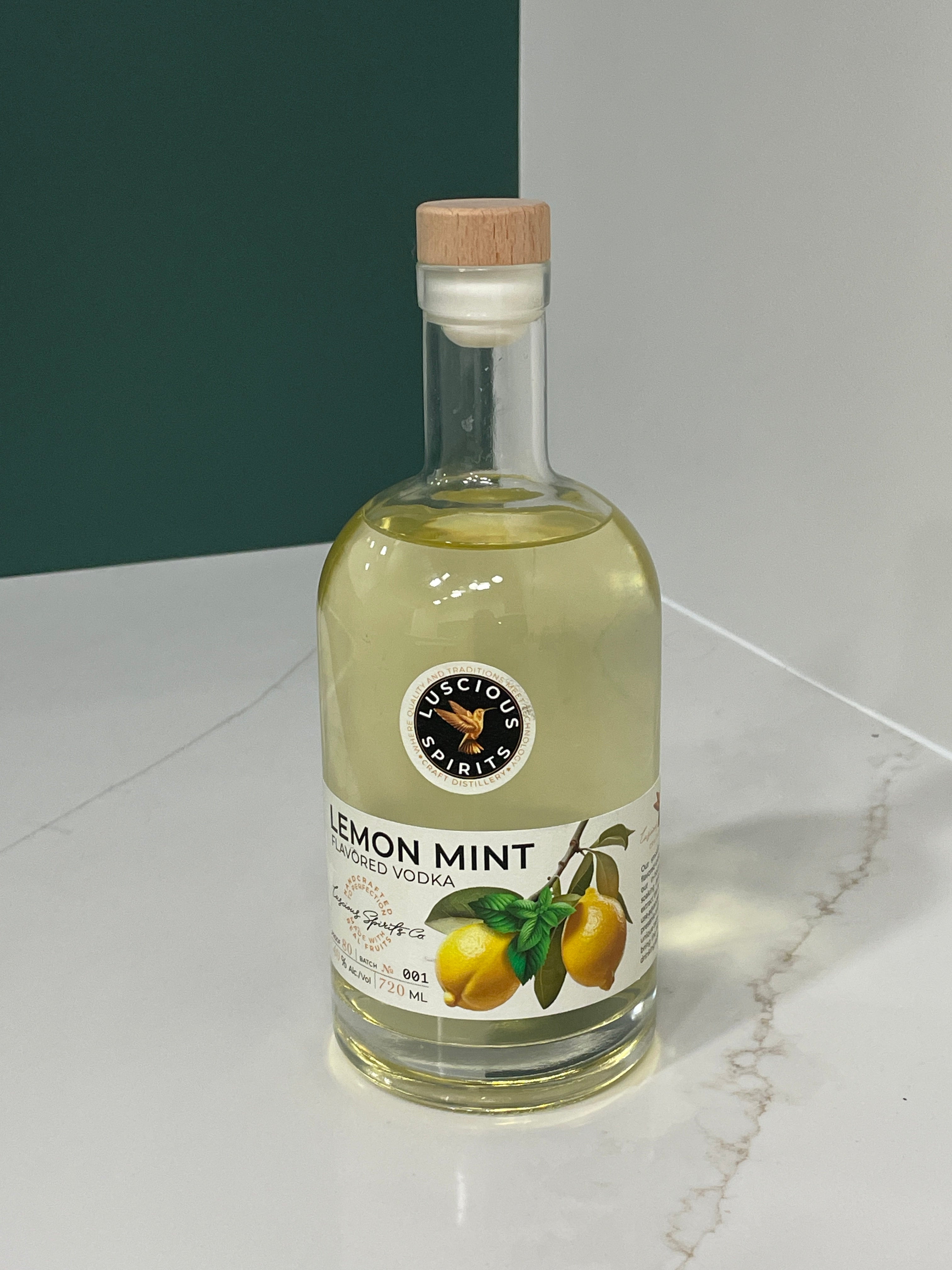 Lemon Mint Vodka | Luscious Spirits Craft Distillery